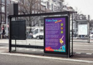 Plakatwerbung für Fitnesstrainerin Larissa Krüger