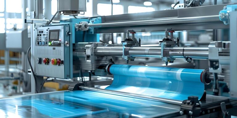 Druckmaschine in einer Druckerei.
