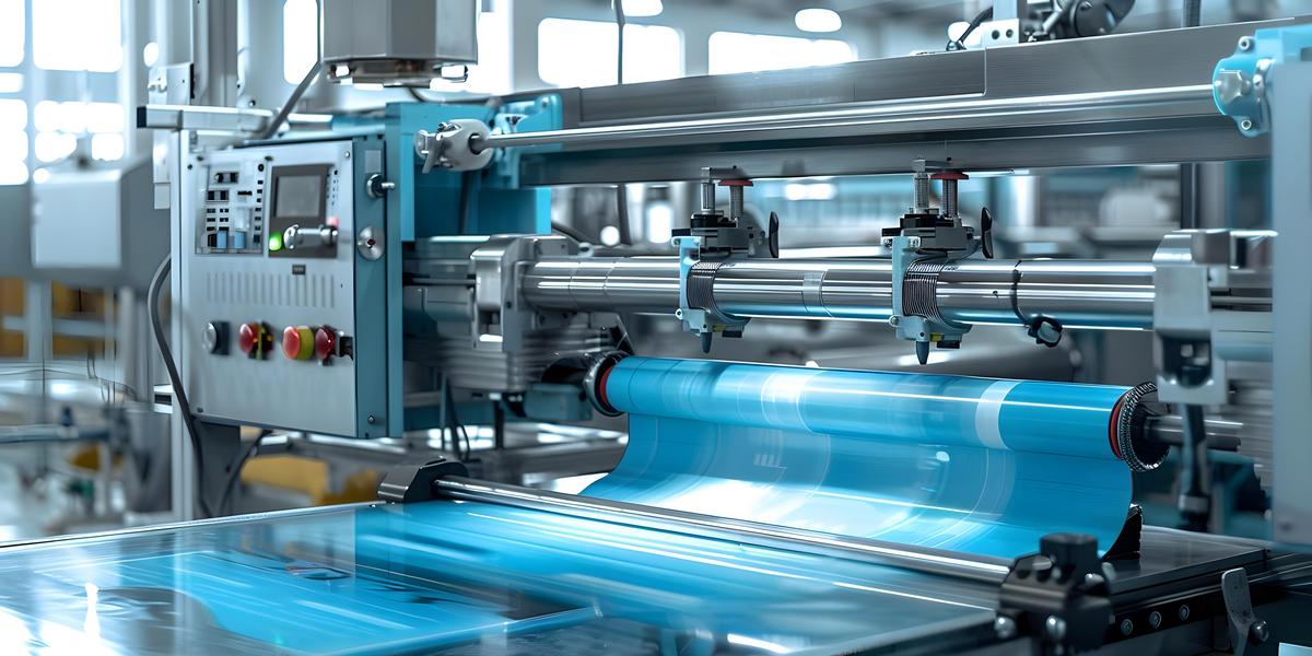 Druckmaschine in einer Druckerei.